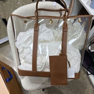 YSL Tote Handbag Color Brown Transparent